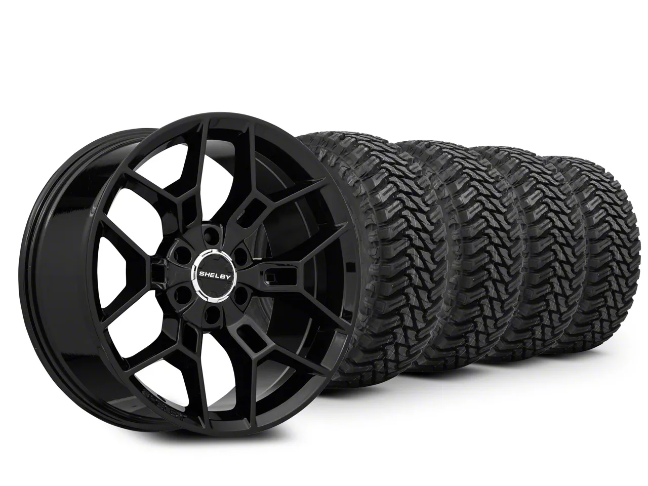 20×9 Carroll Shelby Wheels CS45 & 33in Atturo Mud-Terrain Trail Blade M/T Tire Package (21-24 F-150)