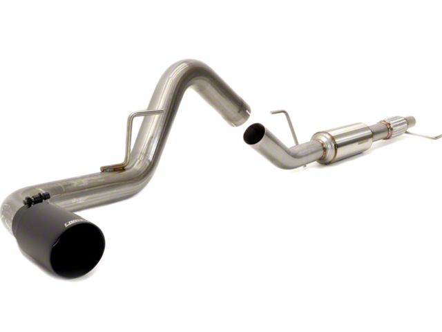 Carven Exhaust TR-Series Single Exhaust System with Ceramic Black Tip; Side Exit (15-20 2.7L EcoBoost F-150)