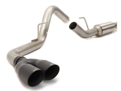 Carven Exhaust TR-Series Single Exhaust System with Ceramic Black Tips; Side Exit (15-20 2.7L EcoBoost F-150)