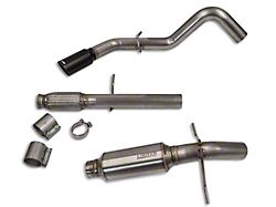 Carven Exhaust Competitor Series Single Exhaust System with Black Tip; Side Exit (10-18 5.3L Sierra 1500 Double Cab, Crew Cab w/ 5.80-Foot Short Box)