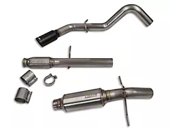 Carven Exhaust Competitor Series Single Exhaust System with Black Tip; Side Exit (10-18 5.3L Sierra 1500 Double Cab, Crew Cab w/ 5.80-Foot Short Box)
