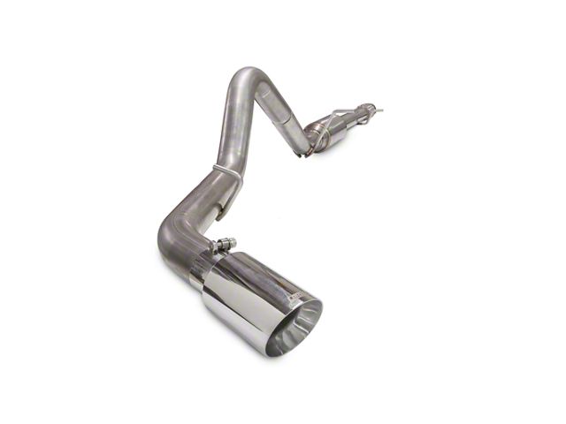 Carven Exhaust Competitor Series Single Exhaust System with Polished Tip; Side Exit (10-18 4.3L Sierra 1500)