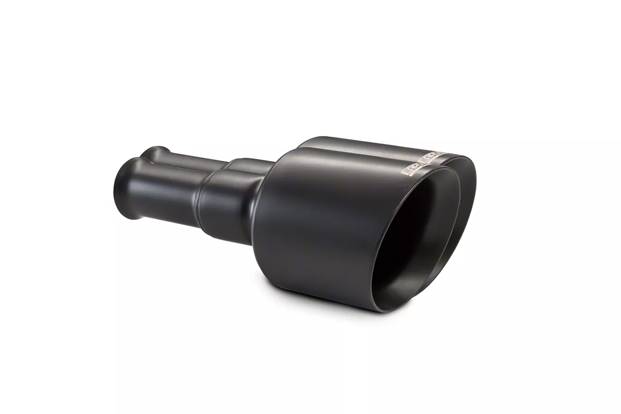 Carven Exhaust RAM 1500 Angled Cut Rolled End Round Exhaust Tip; 5Inch; Black CR1001 (1924 5
