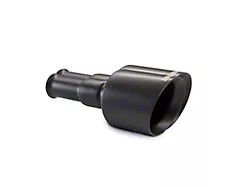 Carven Exhaust Angled Cut Rolled End Round Exhaust Tip; 5-Inch; Black (19-24 5.7L RAM 1500 w/ Factory Dual Exhaust)