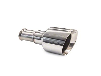 Carven Exhaust Angled Cut Rolled End Round Exhaust Tip; 5-Inch; Polished (19-24 5.7L RAM 1500 w/ Factory Dual Exhaust)