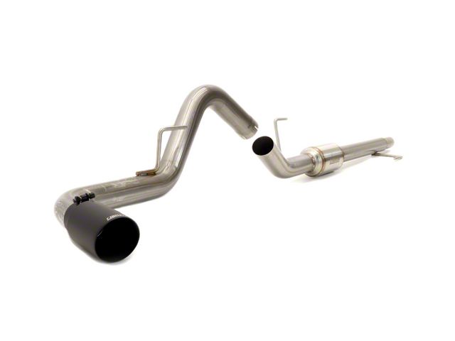 Carven Exhaust R-Series Single Exhaust System with Ceramic Black Tip; Side Exit (15-20 5.0L F-150)
