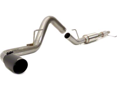 Carven Exhaust TR-Series Single Exhaust System with Ceramic Black Tip; Side Exit (15-20 3.5L EcoBoost F-150, Excluding Raptor & 19-20 Limited)