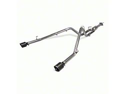 Carven Exhaust Competitor Series Dual Exhaust System with Ceramic Black Tips; Rear Exit (19-23 5.7L RAM 1500 w/ Factory Dual Exhaust)