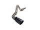 Carven Exhaust Competitor Series Single Exhaust System with Ceramic Black Tip; Side Exit (19-24 5.3L Sierra 1500 w/o Factory Dual Exhaust)