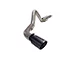 Carven Exhaust Competitor Series Single Exhaust System with Ceramic Black Tip; Side Exit (19-24 5.3L Silverado 1500 w/o Factory Dual Exhaust)