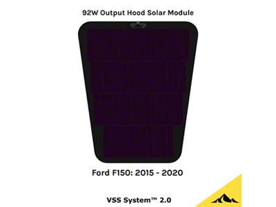 Cascadia 4x4 VSS System 2.0 Hood Solar Panels (15-20 F-150, Excluding Raptor)