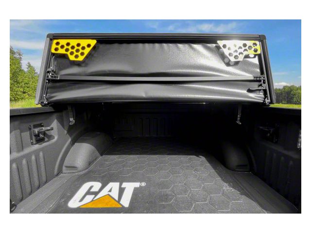 CAT Soft Vinyl Tri-Fold Tonneau Cover with Rigid Hex Grid MOLLE Panels (21-24 F-150 w/ 5-1/2-Foot & 6-1/2-Foot Bed)
