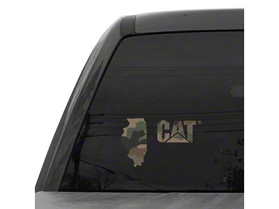 CAT 8-Inch Vinyl Decal; Camo Illinois (Universal; Some Adaptation May Be Required)