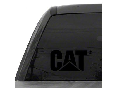 CAT 10-Inch Vinyl Decal; Black (Universal; Some Adaptation May Be Required)