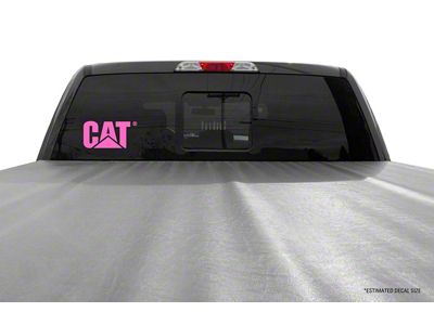 CAT 10-Inch Vinyl Decal; Pink (Universal; Some Adaptation May Be Required)