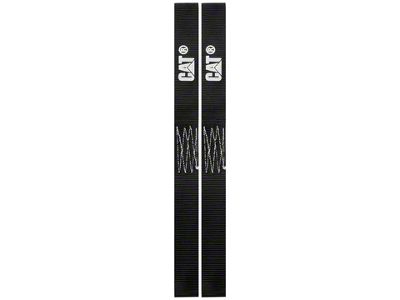 CAT 12-Inch x 1-Inch Black/White Soft Hook Set; 2-Piece (Universal; Some Adaptation May Be Required)