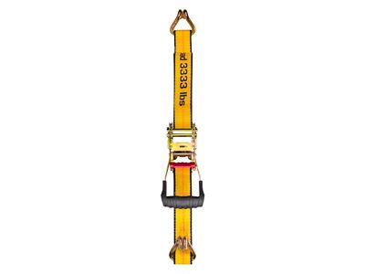 CAT 2-Inch x 27-Foot Heavy Duty Ratchet Down Straps with J-Hook; 3,300 lb.
