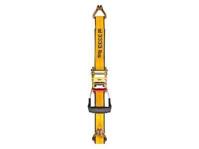 CAT 2-Inch x 27-Foot Heavy Duty Ratchet Down Straps with J-Hook; 3,300 lb.