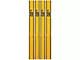CAT 12-Inch x 1-Inch Yellow/Black Soft Hook Set; 4-Piece (Universal; Some Adaptation May Be Required)