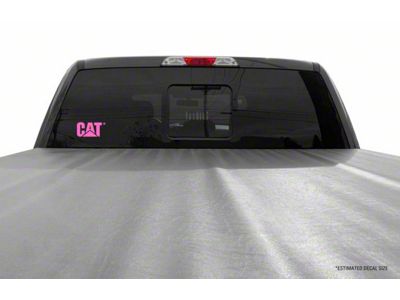 CAT 5-Inch Vinyl Decal; Pink (Universal; Some Adaptation May Be Required)