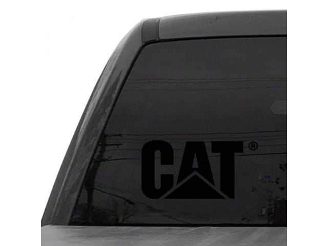 CAT 10-Inch Vinyl Decal; Black (Universal; Some Adaptation May Be Required)