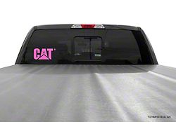 CAT 10-Inch Vinyl Decal; Pink (Universal; Some Adaptation May Be Required)