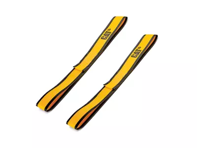 CAT 12-Inch x 1-1/2-Inch Yellow/Black Soft Hook Set; 2-Piece (Universal; Some Adaptation May Be Required)