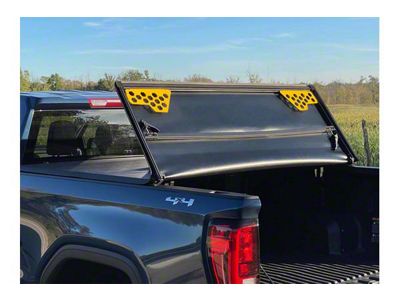 CAT Soft Vinyl Tri-Fold Tonneau Cover with Rigid Hex Grid MOLLE Panels (20-25 Sierra 3500 HD)