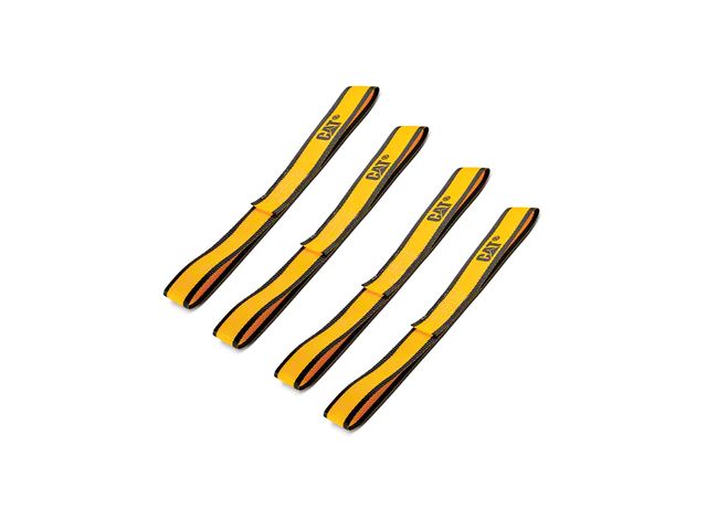 CAT 12-Inch x 1-1/2-Inch Yellow/Black Soft Hook Set; 4-Piece (Universal; Some Adaptation May Be Required)