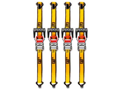 CAT 4 Piece 1.25 Inch by 12 Foot Ratchet Tie Down Set (Universal; Some Adaptation May Be Required)