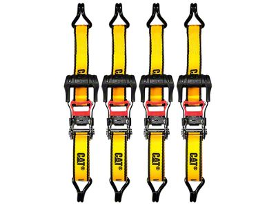 CAT 16-Foot x 1-1/2-Inch Ratchet Tie Down Set with Soft Loops; 4-Piece (Universal; Some Adaptation May Be Required)