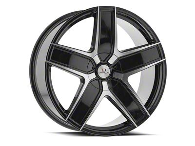 Cavallo CLV-C-31 Gloss Black and Machined 5-Lug Wheel; 22x8.5; 38mm Offset (87-90 Dakota)