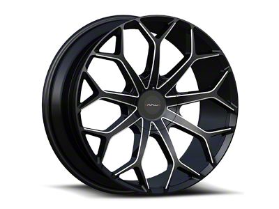 Cavallo CLV-22 Gloss Black and Milled 6-Lug Wheel; 24x9; 30mm Offset (21-25 F-150)