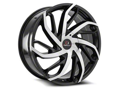 Cavallo CLV-29 Gloss Black and Machined 6-Lug Wheel; 22x9.5; 25mm Offset (15-20 F-150)