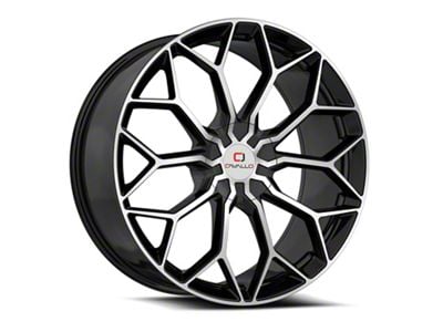 Cavallo CLV-44 Gloss Black and Machined 6-Lug Wheel; 24x9; 25mm Offset (21-25 F-150)