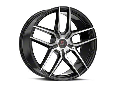 Cavallo CLV-55 Gloss Black and Machined 6-Lug Wheel; 22x9.5; 25mm Offset (21-25 F-150)