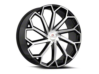 Cavallo CLV-51 Gloss Black and Machined 5-Lug Wheel; 18x8; 35mm Offset (22-26 Maverick)