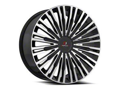 Cavallo CLV-48 Gloss Black and Machined 6-Lug Wheel; 20x8.5; 25mm Offset (19-25 RAM 1500)