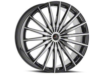 Cavallo CLV-34 Gloss Black and Machined 6-Lug Wheel; 22x9.5; 25mm Offset (19-23 Ranger)