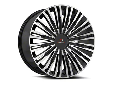 Cavallo CLV-48 Gloss Black and Machined 6-Lug Wheel; 20x8.5; 25mm Offset (99-06 Sierra 1500)