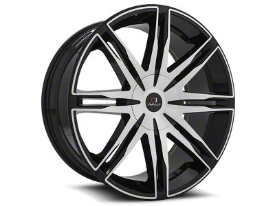 Cavallo CLV-18 Gloss Black and Machined 6-Lug Wheel; 20x8.5; 25mm Offset (07-13 Silverado 1500)