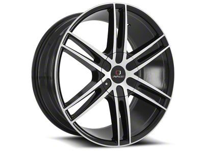 Cavallo CLV-20 Gloss Black and Machined 6-Lug Wheel; 20x8.5; 25mm Offset (07-13 Silverado 1500)