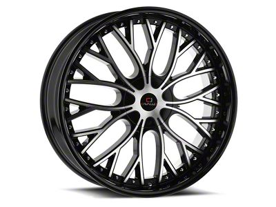 Cavallo CLV-33 Gloss Black and Machined 6-Lug Wheel; 26x9.5; 15mm Offset (14-18 Silverado 1500)