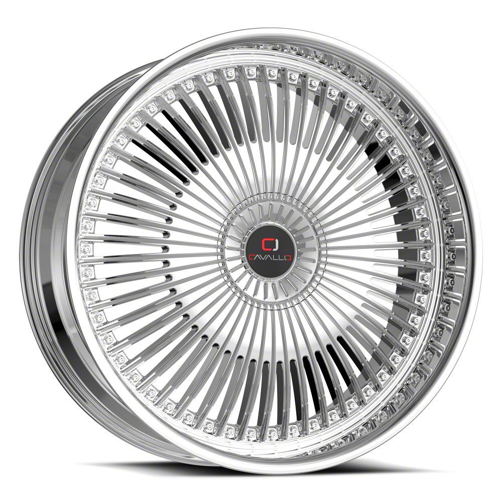 Cavallo Silverado 1500 CLV-52 Gloss Black and Machined 6-Lug