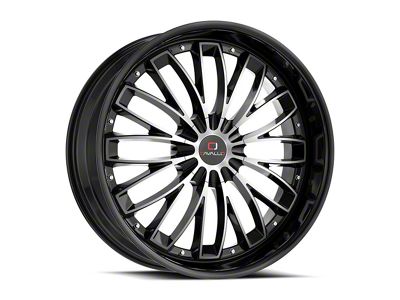 Cavallo CLV-42 Gloss Black and Machined 6-Lug Wheel; 26x9.5; 25mm Offset (07-14 Tahoe)