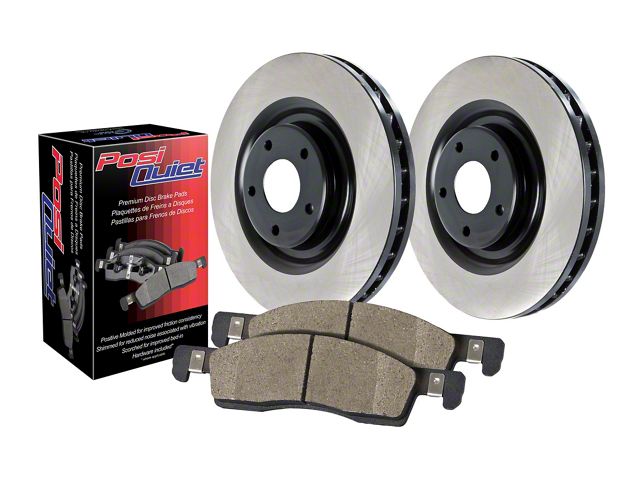 Preferred Axle Plain 8-Lug Brake Rotor and Pad Kit; Front (Late 00-03 2WD F-150, Excluding Lightning)