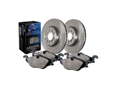 Select Axle Plain 7-Lug Brake Rotor and Pad Kit; Front (04-08 2WD F-150)