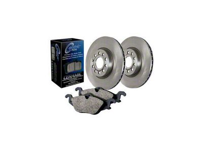 Select Axle Plain 8-Lug Brake Rotor and Pad Kit; Front and Rear (11-12 4WD F-350 Super Duty SRW)