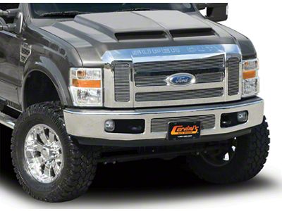 Cervini's Upper and Lower Billet Grille Overlay; Black (08-10 F-250 Super Duty)