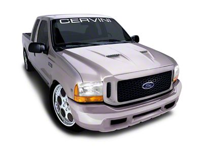 Cervini's Ram Air Hood; Unpainted (99-07 F-350 Super Duty)